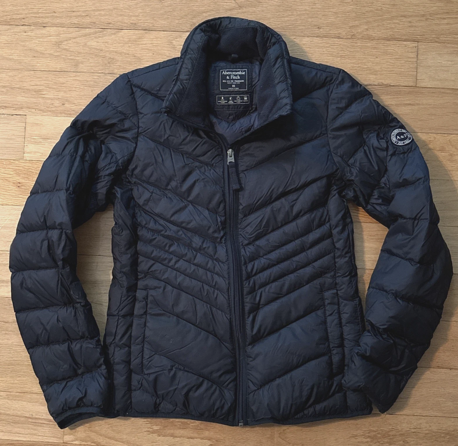 Abercrombie & Fitch Blue Down Packable Jacket Puffer Coat - Women's Size XS