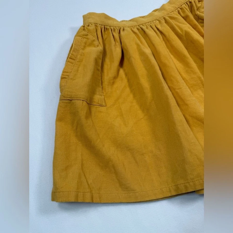 NUEVO CON ETIQUETAS MAISON ME Niñas Amarillo Mostaza Pana Cintura Elástica Falda Circular Talla 8 Foto 3 de 4