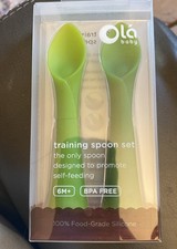 Olababy 100 Silicone Soft-Tip Training Spoon for Baby Led Weaning 2pack