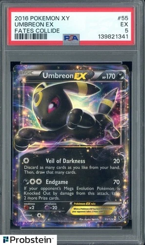 2016 Pokemon XY Fates Collide #55 Umbreon Ex PSA 5 EX