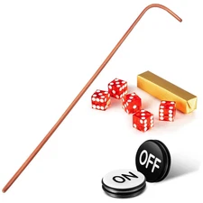Leyndo Craps Tabletop Game Set, Includes 24" Craps Rattan Stick, Casino Grade...