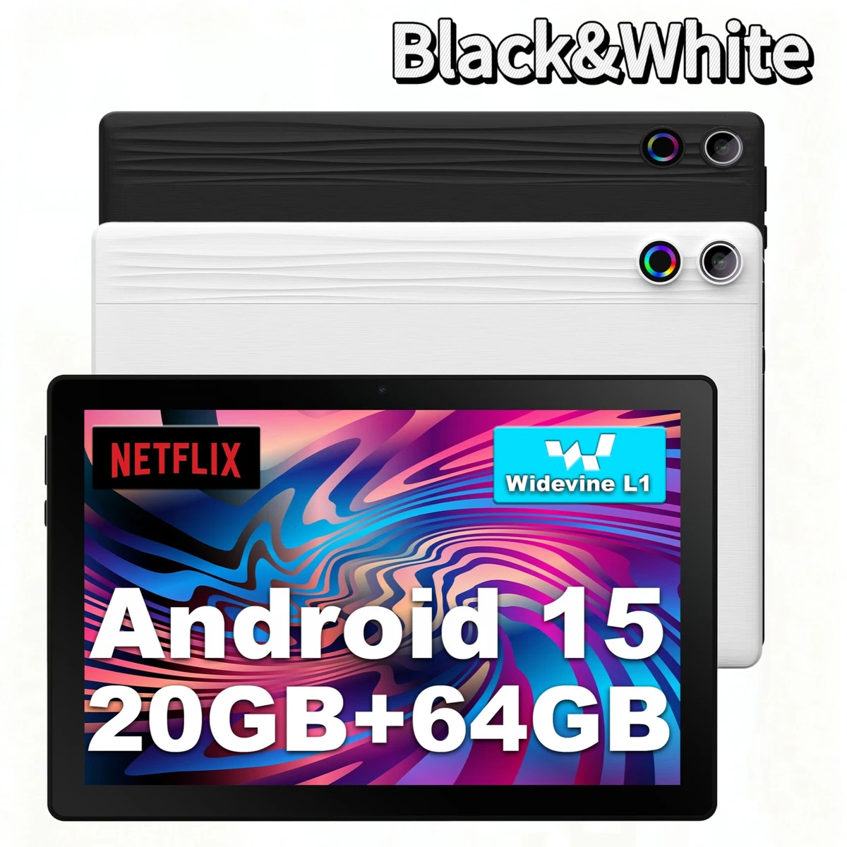 Tablet 10.1 inch 20GB ROM (1TB TF) 64GB ROM WIFI Android15