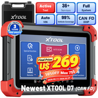 XTOOL D7 Auto Bidirectional OBD2 Scanner Full System Diagnostic Tool 36+Reset