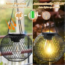 Solar Lantern Outdoor, Ortiny Upgraded Solar Lights for Outside Decorative