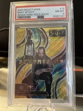 Bray Wyatt 2023 Panini Select WWE Sensations #13 Gold Wave Prizm 09/10 PSA 8
