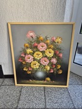 Anton DOMBERG (1882-1954) Stillleben-Gemälde: BLUMEN IN GRAUER VASE Blumenstrauß