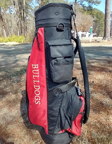 GEORGIA BULLDOGS DATREK GOLF BAG LIGHTWEIGHT 6-WAY  TONS OF STORAGE RED / BLACK