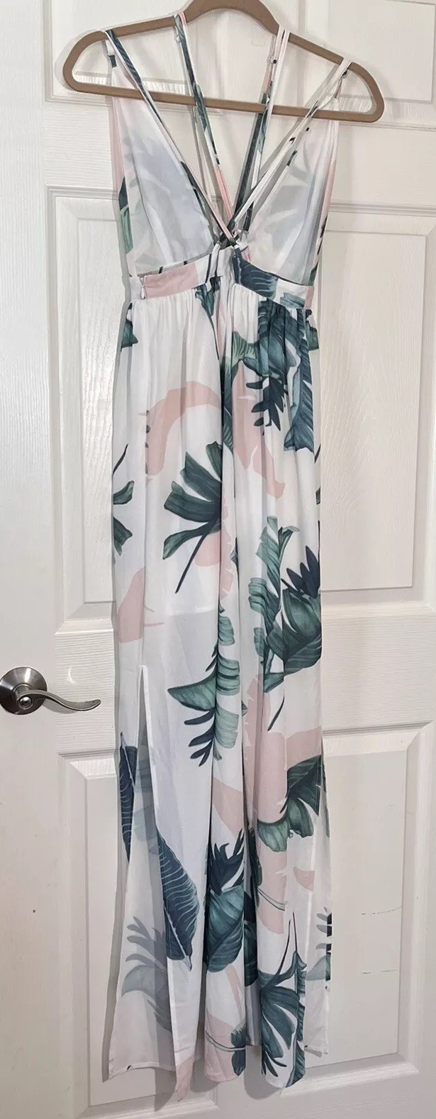 L'atiste by Amy Plunge Strappy Maxi Dress Floral Womens Size Small Beach Party