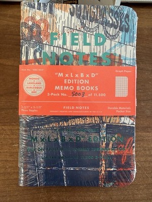 3x Packs Of Field Notes ''M x L x B x D'' Numbered Limited Edition SEALED 