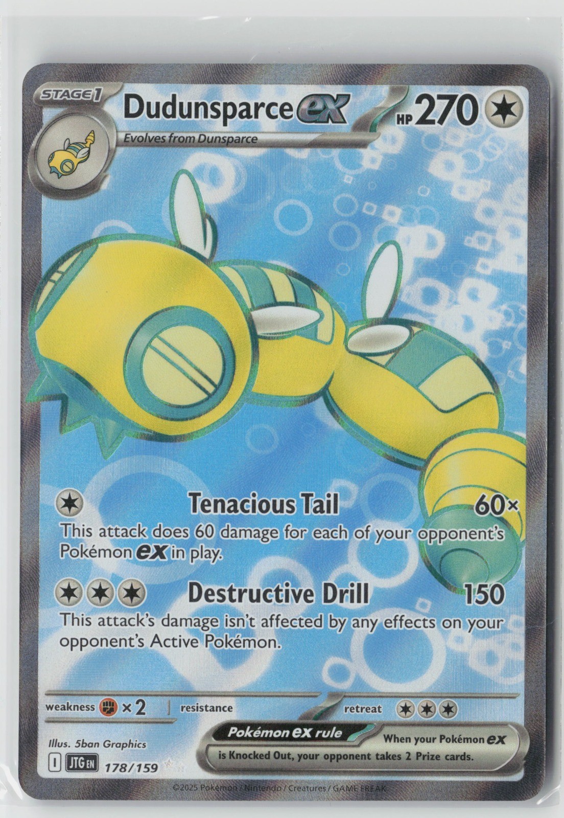 Dudunsparce ex 178/159 SV09: Journey Together Ultra Rare Holo NM 5ban Graphics
