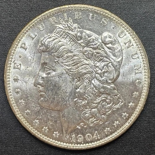 1904-O Morgan Dollar US $1 Coin 90% Silver BU Cartwheel