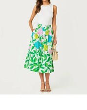 Lilly Pulitzer Izela Midi Skirt Multi Rose Bud