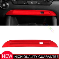 For Mazda 3 Axela 2020-2021 Red Central USB Socket Switch Frame Trim Cover 1Pcs