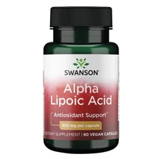 Swanson Alpha Lipoic Acid Capsules, 300 mg, 60 Count