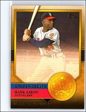Hank Aaron 2012 Topps Golden Greats #GG-51 Milwaukee Braves HOF Baseball Card