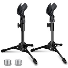 Mictop 2 Pack Desktop Mic Stand, Portable Foldable Tripod with 2 Pack, Blue
