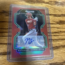 2022 Panini Prizm Draft Red 02/50 NATHANIEL OCHOA LEYVA  AUTO RC