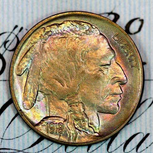 * 1919-P * SUPERB+ GEM BU MS BUFFALO NICKEL * FROM ORIGINAL COLLECTION