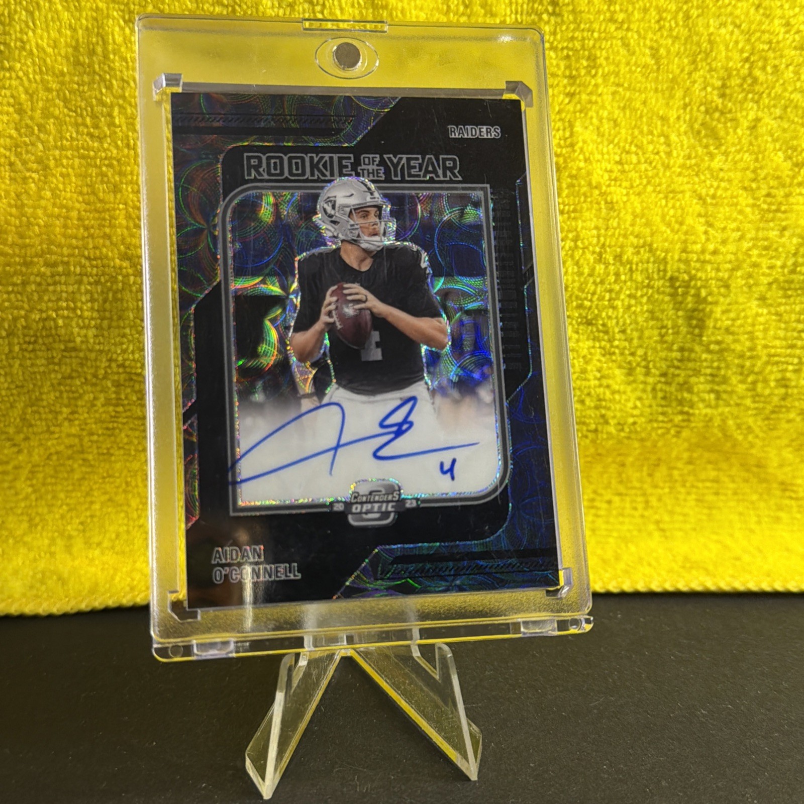 Aidan O'Connell Panini Contenders Optic Rookie of the Year Contenders Autographs #ROYAO Black Scope