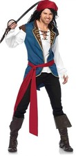 Leg Avenue Mens Scoundrel Pirate Halloween Costume Sz Medium / Large
