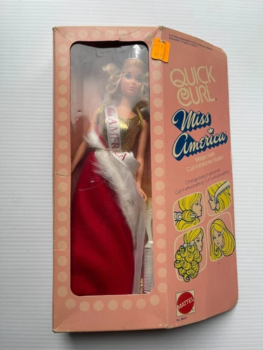 Vintage 1972 Miss America Quick Curl Doll Mattel No 8697