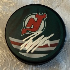 Jesper Bratt Autographed Signed Reverse Retro Puck New Jersey Devils JSA COA