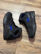 Nike AIR Flight Huarache GS Basketball Shoes 705281 001 Black LYON Blue 5