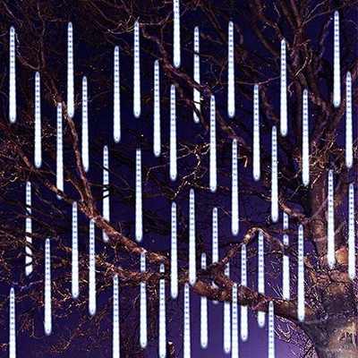 Wasserfall Lichterkette Weihnachten Outdoor Girlande LED Meteorschauer Regen