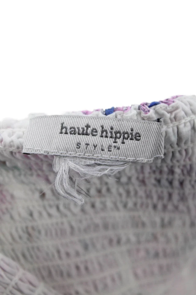 Haute Hippie Women Maxi Sundress Pink Floral Square Neck Rayon Size S - Image 4 of 4