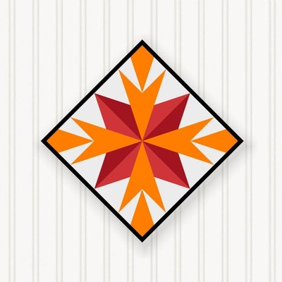 Barn Quilt Square, 8 Sizes, Outdoor & Indoor Wall Art, Home Decor, BQ049-02