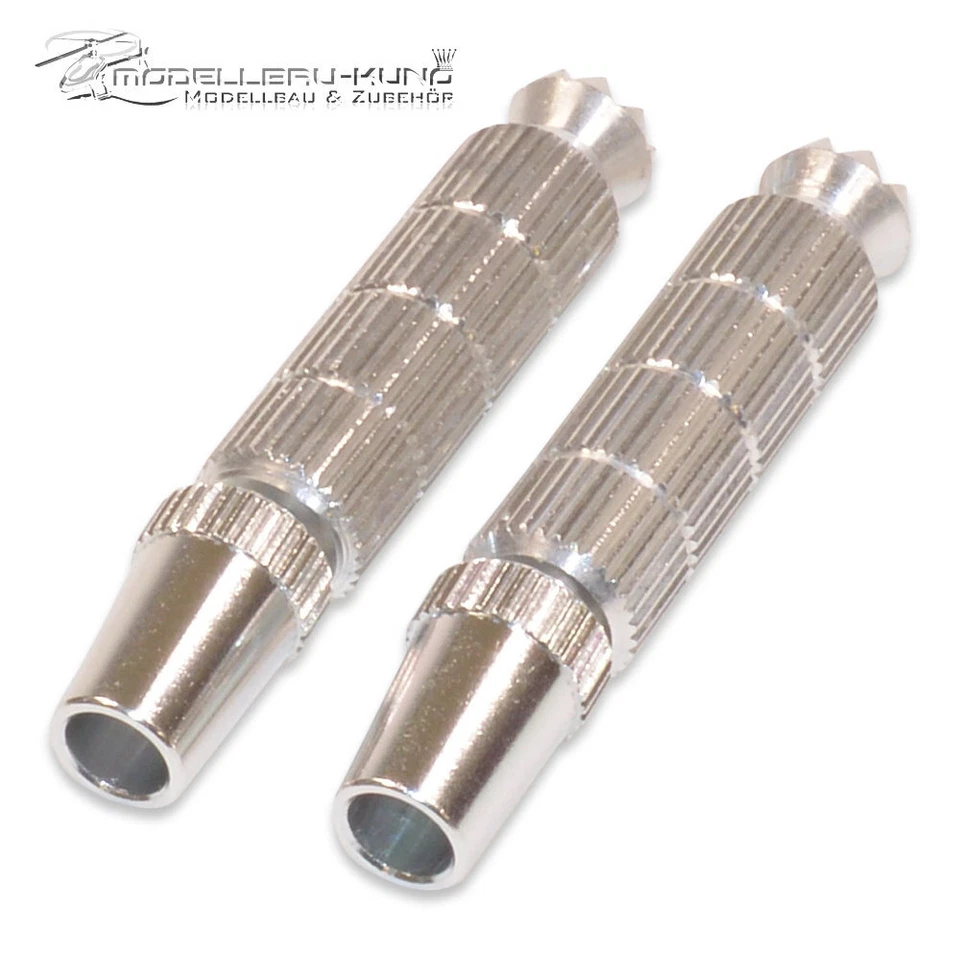 M4 Alluminio Stick Lungo Trasmittente 2,4Ghz Graupner Jr Spektrum DX7 Argento - Immagine 2 di 2