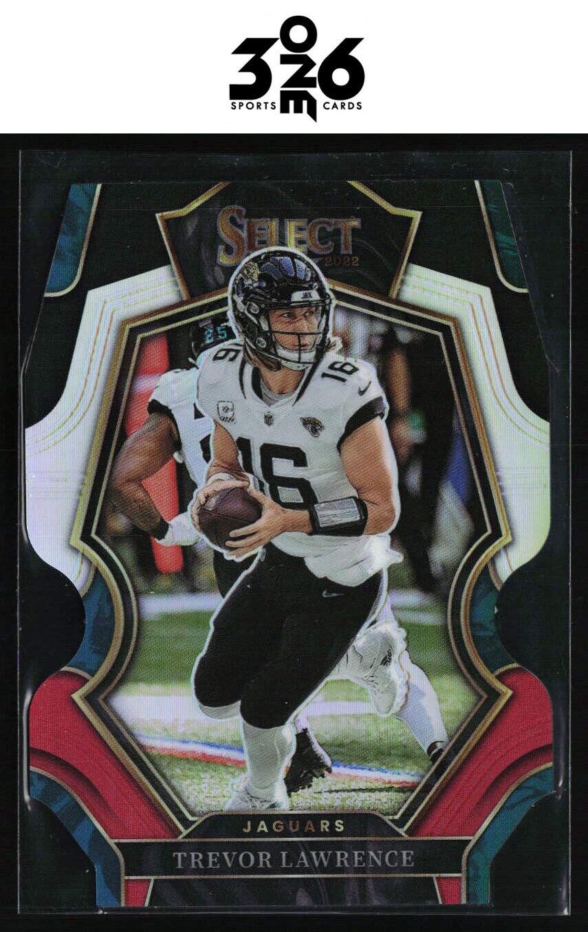 Trevor Lawrence 2022 Panini Select Black and Red Prizm Die Cut #145