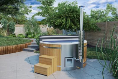 Badefass Pool Badezuber Badebottich Hot Tub Badetonne 225XXL Thermo Holzofen