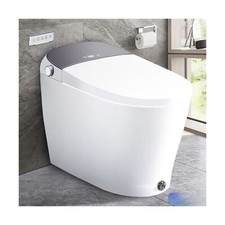 EPLO Smart Toilet Heated Seat,Off-seat Auto Flush,Foot Kick Flush,Blackout ca...