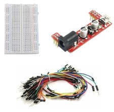 MB102 Power Supply Module 3.3V 5V MB102 Breadboard Board 400 Point Jumper cable
