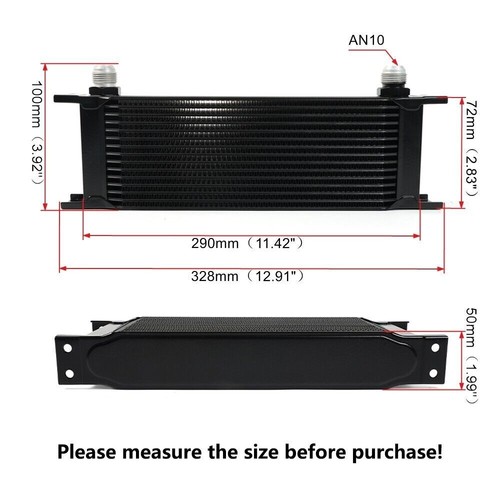 Oil CoolerKit Universal Engine Transmission 10 Rows AN10 10AN Aluminium Alloy - Picture 9 of 24