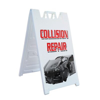 A-frame Sidewalk Collision Repair 24'' x 36'' Double Sided A-Frame Sidewalk Sign
