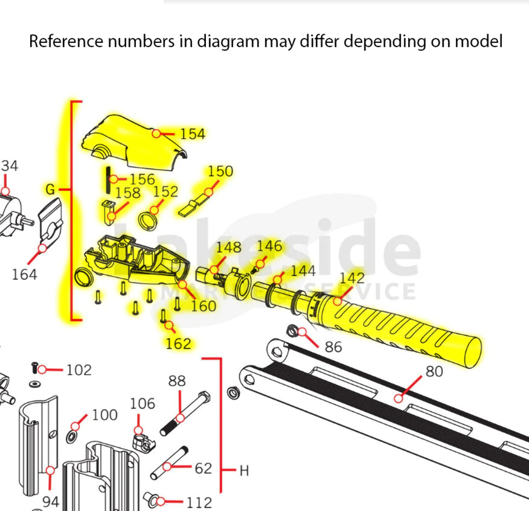 2990468 2990957 Minn Kota Variable Speed Handle Assembly | eBay