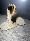 1988 Beautiful Afgan Hound Sandicast Sculpture Sandra Bru 10.5” L X 6.5” Nice