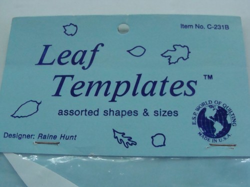 NEW SEALED VTG 1979 World of Quilting Leaf Templates Designer Raine Hunt C-231B - Picture 3 of 10