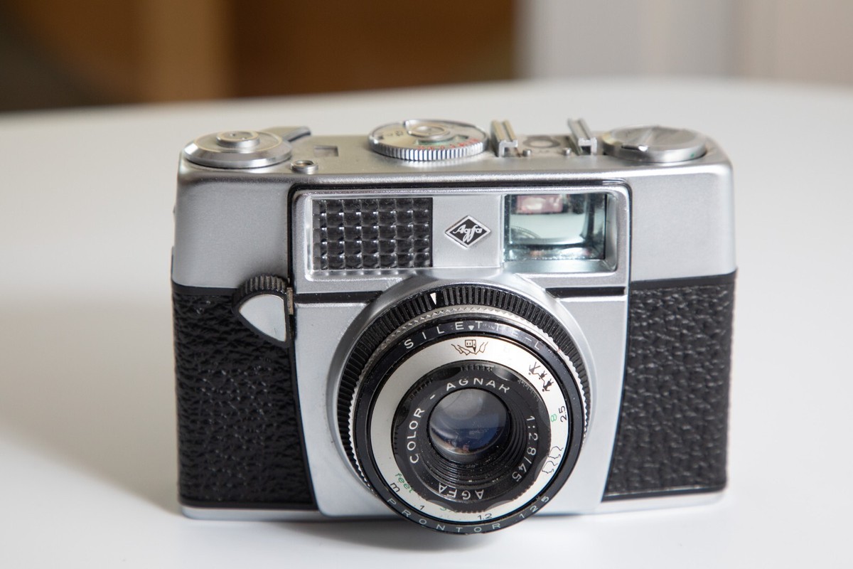 Appareil photo vintage Agfa Silette I + étui cuir d'origine - Collection