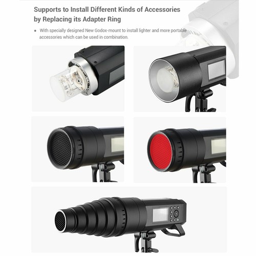 US Godox AD400Pro 2.4G TTL HSS Flash+BD-04+60*90cm Softbox Stand+X2T Trigger Kit - Picture 5 of 12