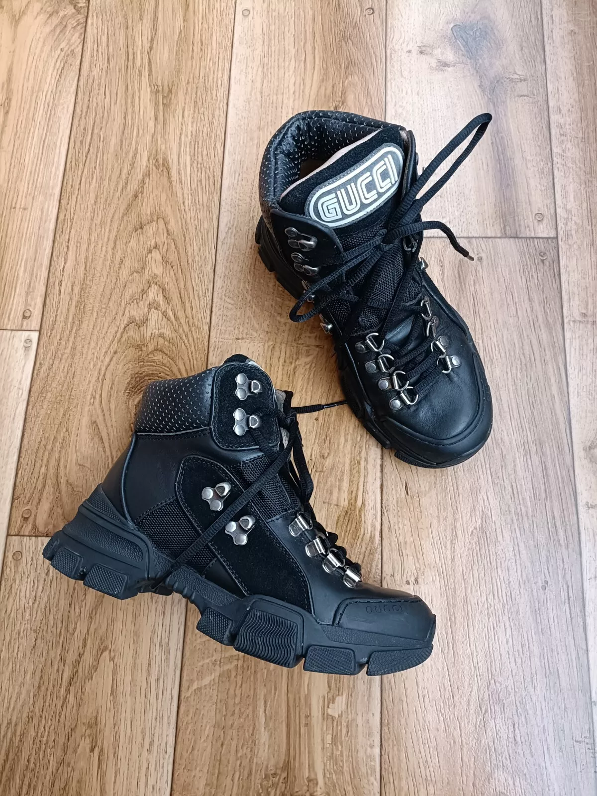 BOTTES EN CUIR GUCCI FLASHTREK TAILLE 35 EU, 5 US, 3 UK
