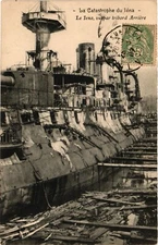 Military, Navy, Disaster of the Iena Battleship, Vintage Postcard