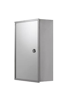 Croydex WC846005AZ Trent Stainless Steel Lockable Surface Mount Medicine Cabi...