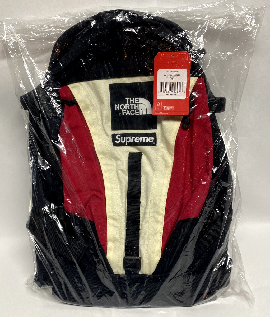Supreme x North Face Expedition Backpack TNF Red Papyrus Box Supreme x North Face Expedition Backpack TNF Red Papyrus Box
