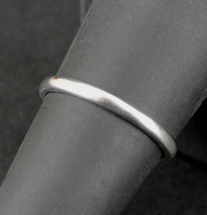 Ring Silver Band Stackable Thin Smooth Sterling S… - image 1