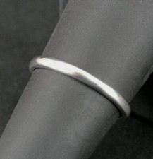 Ring Silver Band Stackable Thin Smooth Sterling Silver 925 Size 8 Ring Band