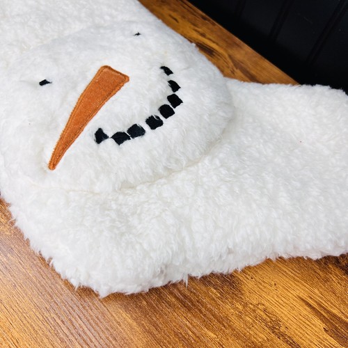Pottery Barn Kids ALYSSA Sherpa Snowman Cozy Critter Christmas Stocking MONO - Picture 5 of 10