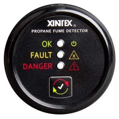 Fireboy-Xintex Propane Fume Detector w/Plastic Sensor - No Solenoid Valve - Blac